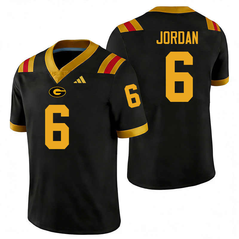 Grambling State Tigers #6 Jamal Jordan College Football Jerseys,Uniforms-Black